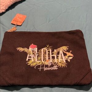Aloha Hawaii Black Pouch
